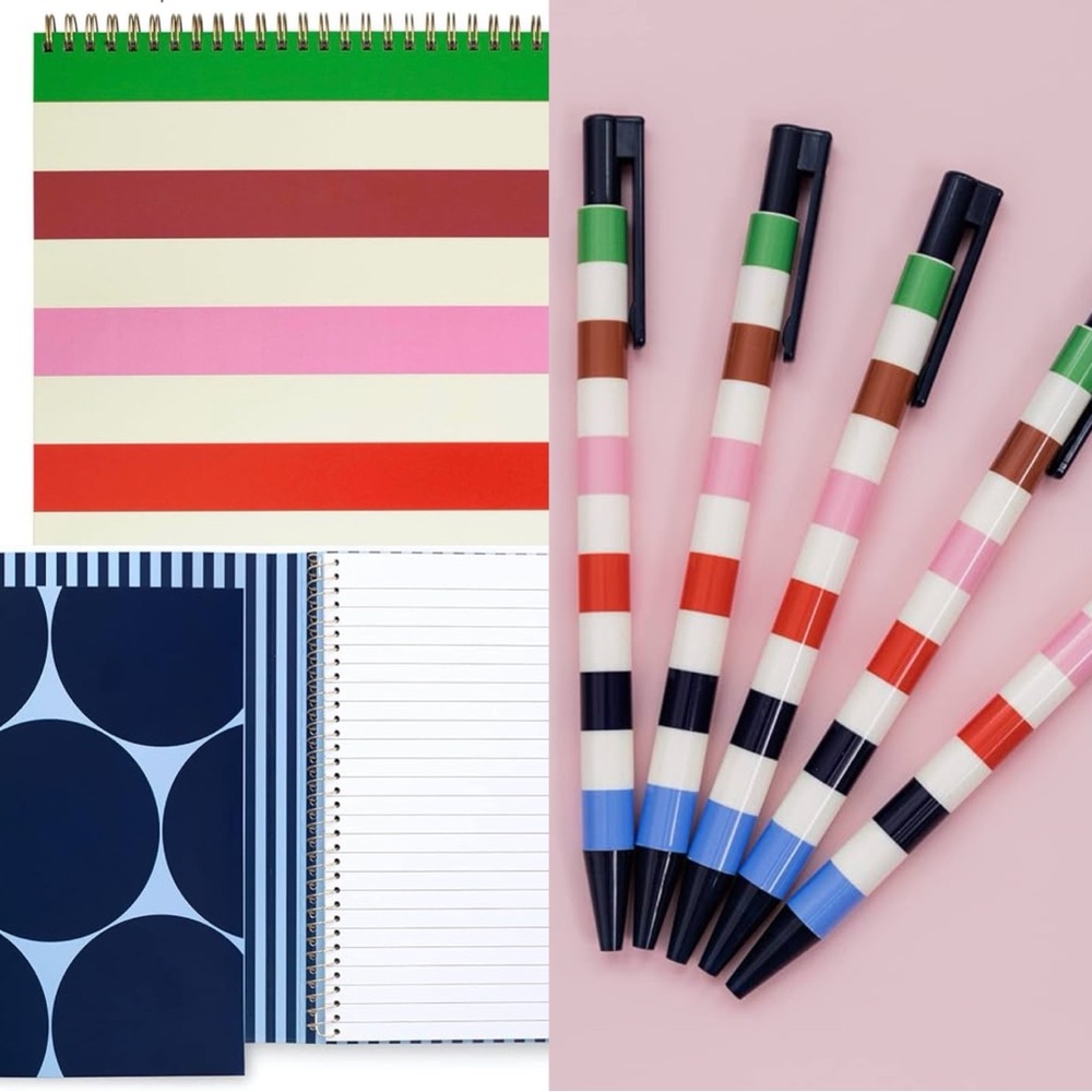 Kate Spade Stationary Set- Writing Pad, Notebook, Pens